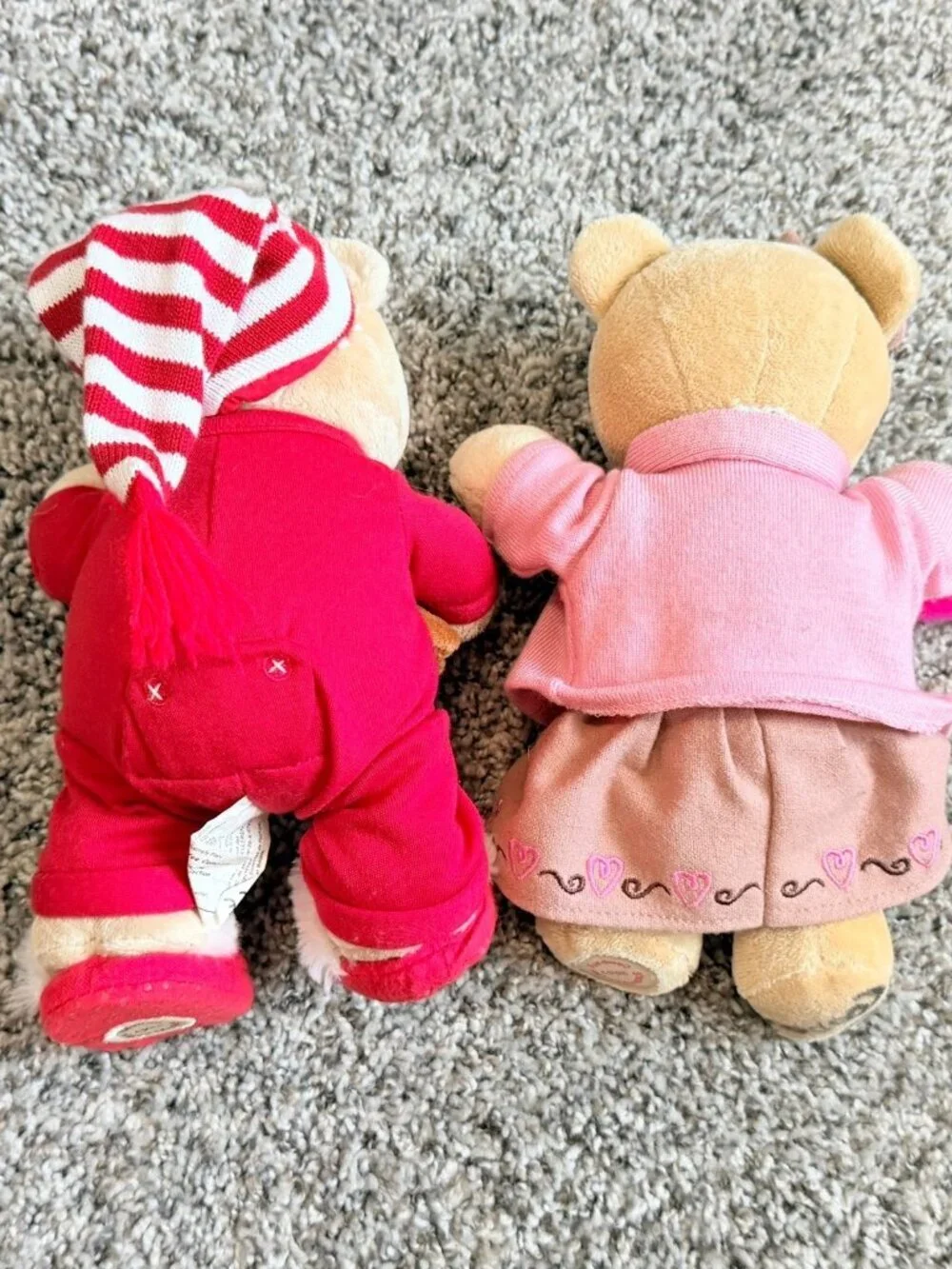 Starbucks 2007 Lot of 2 (Valentines, Bearista) Bear Plush Toy.
